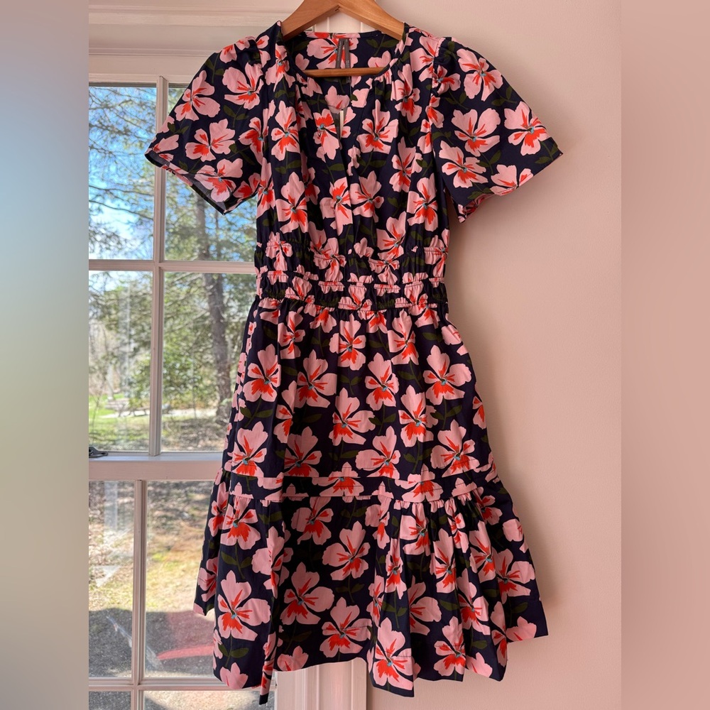 Anthropologie The Somerset Mini Dress - Floral: Navy and Pink NWT